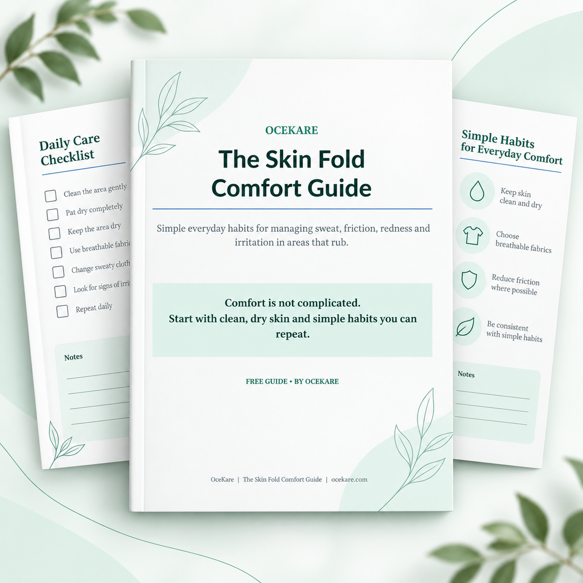 Ocekare Skin Fold Comfort Guide Ebook